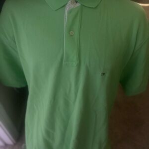 Men’s used size.XL Tommy Hilfiger lime green polo shirt